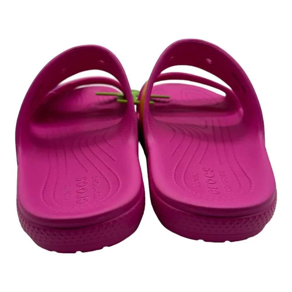 Crocs Classic Ombre Adult‎ Slide Sandals Size M13/W15 Pink Blue NWT